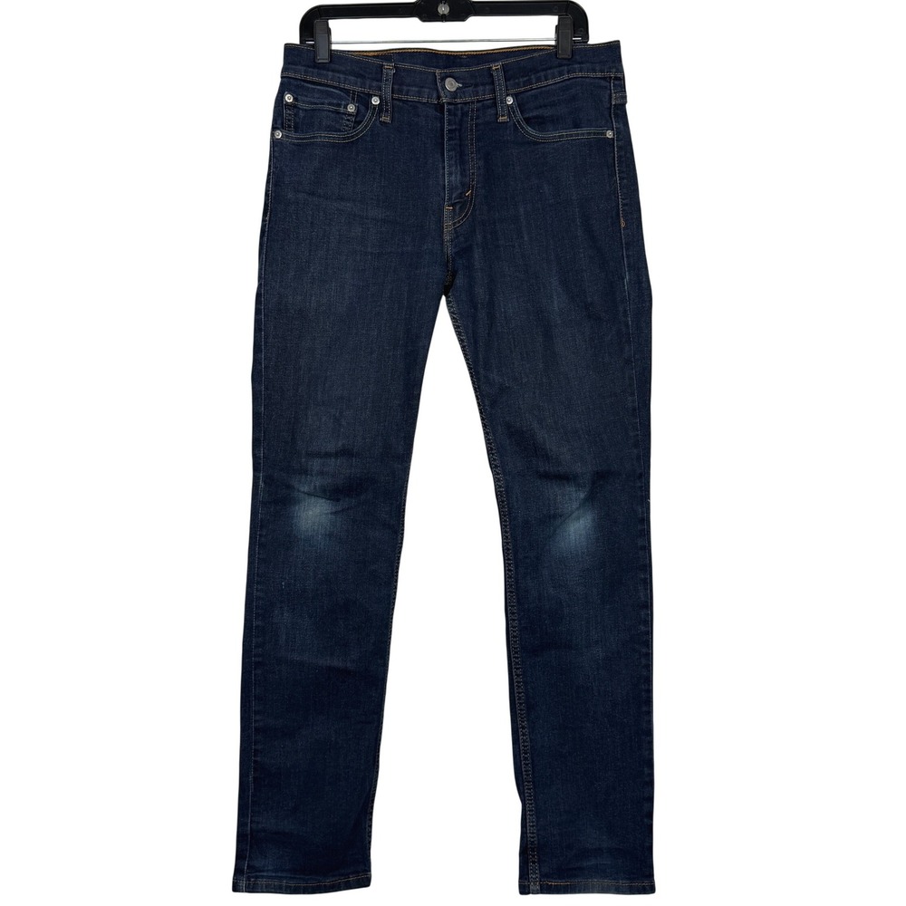 Levis 511 Slim Fit Mens Jeans 32x31 Cotton Stretch Dark Wash Blue Denim